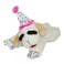 Multipet Lamb Chop Dog Plush Toy wBirthday Hat  Squeaky Dog Toy for All Dogs  Soft Plush Dog Toy  Stuffed Animal Dog Toy for Playing  Cute Dog Birthday Toy 105 Pink Hat 5 Squeakers