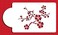 Designer Stencils Blooming Cherry Tree Tier 2 Cake Stencil Beigesemitransparent