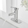 Greenspring Bathroom Sink Faucet Chrome Single Handle One Hole Commercial Deck Mount Lavatory Modern Faucet with Cover Plate and Supply Line