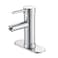 Greenspring Bathroom Sink Faucet Chrome Single Handle One Hole Commercial Deck Mount Lavatory Modern Faucet with Cover Plate and Supply Line