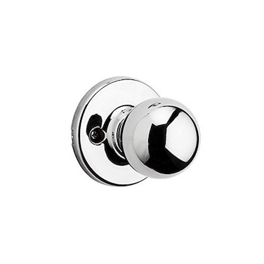Kwikset Polo Dummy Door Knob Single Sided Handle for Closets French Double Doors and Pantry Polished Chrome NonTurning Interior PushPull Door Knob