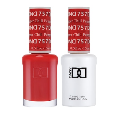 DND Gel Polish Set  1 each of Red Gel Polish and Red Nail Polish 757 Chili Pepper 05 Fl Oz