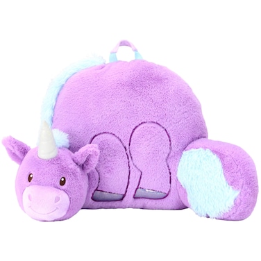 Animal Adventure  Soft Landing  Nesting Nooks  Plush Unicorn Backrest PurpleBlue 14 x 26 x 16