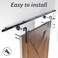 SANKEYTEW 6FT Barn Door Hardware Kit Sliding Barn Door Hardware kit Heavy Duty Barn Door Kit Lite Version Combination Barn Door Track Easy to Install Manual Included Black JL5