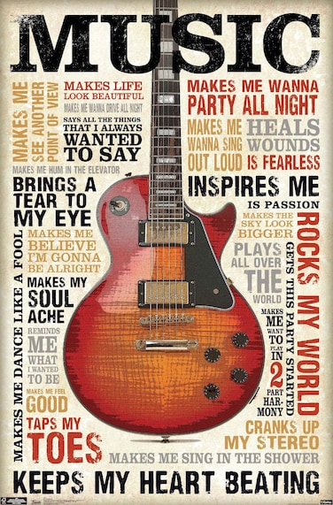 Trends International Music Inspires Me Wall Poster 22375 x 34 Unframed Version