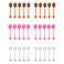 30 PCS Lip Balm Applicators Stick Honey Dipper Small Spoon Multiple Colour Honey Jar Jam Mini Lip Gloss Stick for Lip Balm