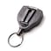 KEYBAK SUPER48 HD 8oz Locking Retractable Keychain 48 Stainless Steel Cable Black Polycarbonate Case Steel Belt Clip Oversized Split Ring