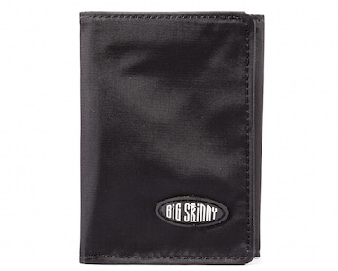 Big Skinny Mens TriFold Slim Wallet Holds Up to 25 Cards Black
