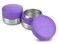 LunchBots Rounds Leak Proof 4 oz Stainless Snack Container Jar Set of 2 Purple Lids
