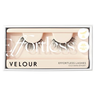Velour Effortless Lashes  NaturalLooking False Eyelashes  Fluffy  Lightweight NoTrim Lashes  Reusable Fake Lashes All Eye Shapes  Vegan  CrueltyFree  Lash Glue not Included Minimalist