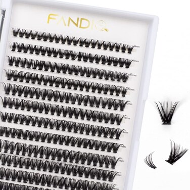 Individual Lashes 240 Pcs Cluster Lashes 40D D Curl 916Mix Lash Clusters Soft Volume Wispy False Eyelashes DIY Eyelash Extensions at Home 40D007D916mix