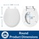 BEMIS 500EC 390 Toilet Seat with Easy Clean  Change Hinges 1 Pack Round Cotton White