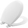BEMIS 500EC 390 Toilet Seat with Easy Clean  Change Hinges 1 Pack Round Cotton White