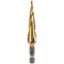 Klein Tools 25964 Step Drill Bit 18 to 12Inch Spiral DoubleFluted Cuts Thin Metal Plastic Aluminum Wood 14Inch Hex Shank VACO