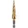 Klein Tools 25964 Step Drill Bit 18 to 12Inch Spiral DoubleFluted Cuts Thin Metal Plastic Aluminum Wood 14Inch Hex Shank VACO