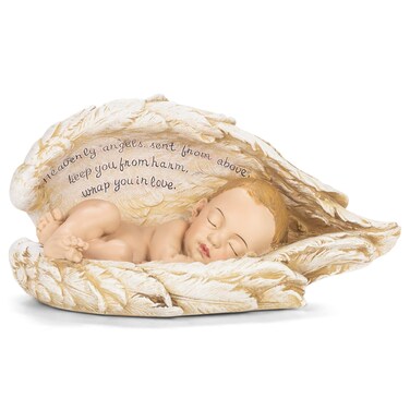 Josephs Studio 425 Inch Tall Sleeping Baby in Wings Figurine