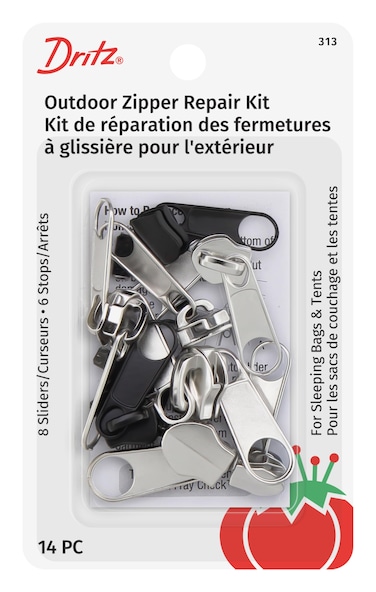 Dritz 313 Outdoor Zipper Repair Kit Assorted