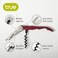 True TrueTap Double Hinged Waiters Corkscrew Burgundy Wine Bottle Opener with Foil Cutter Wine Key