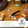 True TrueTap Double Hinged Waiters Corkscrew Burgundy Wine Bottle Opener with Foil Cutter Wine Key