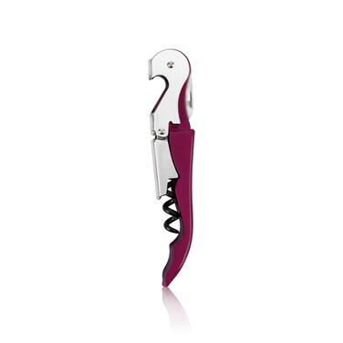 True TrueTap Double Hinged Waiters Corkscrew Burgundy Wine Bottle Opener with Foil Cutter Wine Key