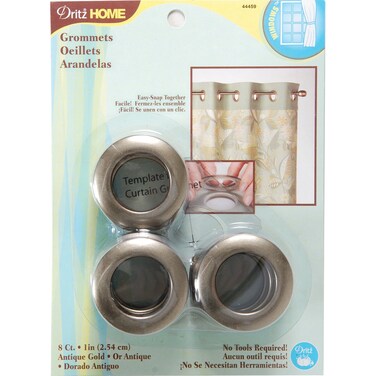 Dritz 1 Antique Gold Curtain Grommets 8 Count