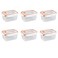 Sterilite UltraSeal 12 Cup Rectangle Airtight Food Storage Container Latching Lid Microwave and Dishwasher Safe Clear With Orange Gasket 6Pack