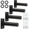 Wall Mounted Weight Plate Holder Fit 2inch Olympic Weight Plates with Protective Rubber Pad Max Weight Capacity 300 lb Mounting Hardware Included 4pcsBlack