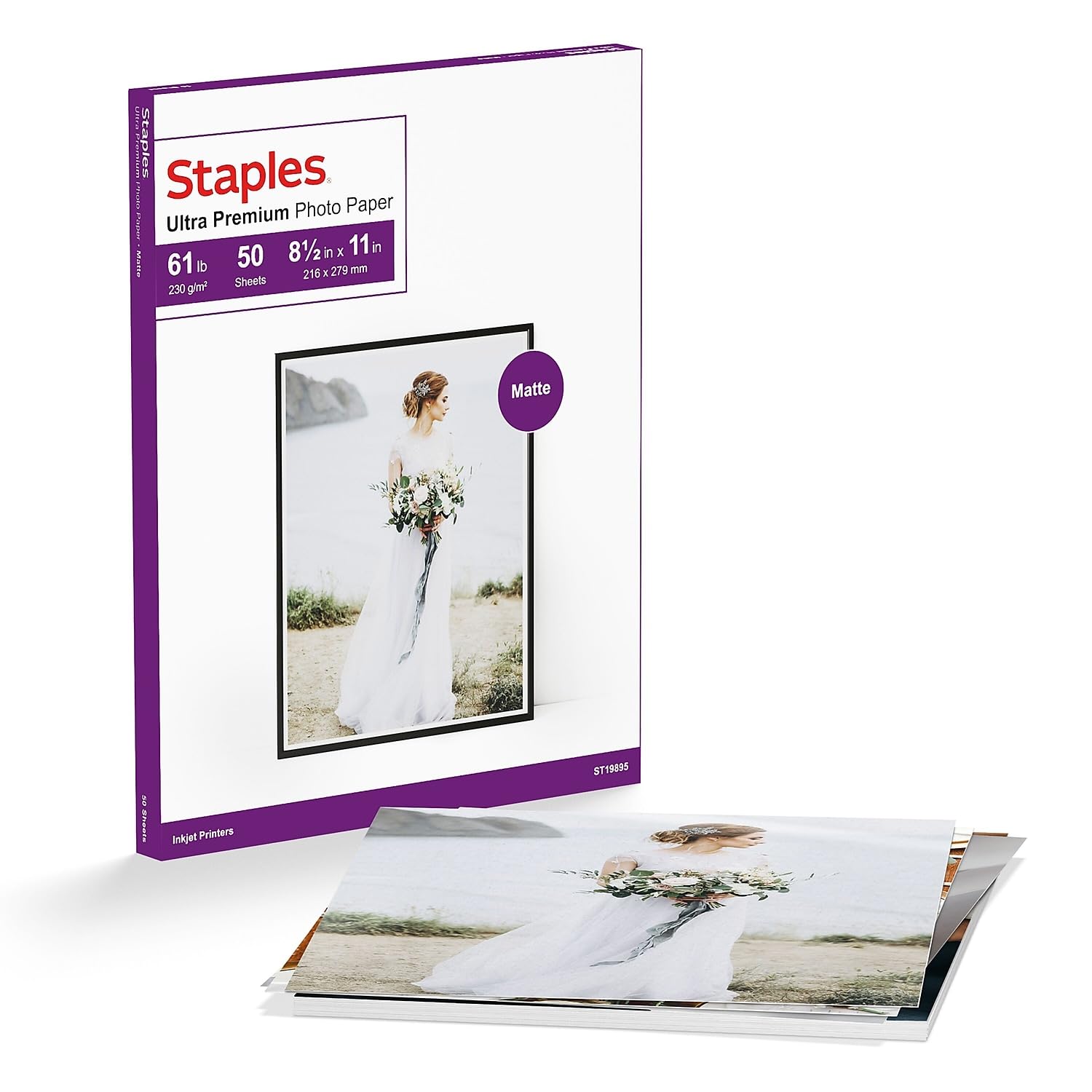 staples Staples Photo Supreme Paper 8 12 X 11 Double Sided Matte 50 Pack 8.5 x 11inch