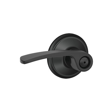 Schlage F40 MER 622 Merano Door Lever Bed  Bath Privacy Lock Matte Black