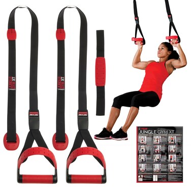 Lifeline Jungle Gym XT Body Weight Suspension Trainer System  Patented Split Anchor FullBody Workout Lightweight Home Suspension Training Kit for Home Gym Workout Equipment
