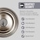 Baldwin Alcott Entry Door Knob Handle with Keyed Lock Featuring SmartKey Rekey Technology and Microban Protection in Satin Nickel