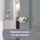 Baldwin Alcott Entry Door Knob Handle with Keyed Lock Featuring SmartKey Rekey Technology and Microban Protection in Satin Nickel