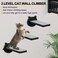 Cat Wall Shelves Corner Cat Shelves and Perches for Wall Cat Wall Furniture Cat Shelf with 3 Steps Wall Mounted Cat Hammock Cat Bed with Plush Covered Wood Cat Climbing Shelf for Indoor