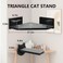 Cat Wall Shelves Corner Cat Shelves and Perches for Wall Cat Wall Furniture Cat Shelf with 3 Steps Wall Mounted Cat Hammock Cat Bed with Plush Covered Wood Cat Climbing Shelf for Indoor