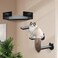 Cat Wall Shelves Corner Cat Shelves and Perches for Wall Cat Wall Furniture Cat Shelf with 3 Steps Wall Mounted Cat Hammock Cat Bed with Plush Covered Wood Cat Climbing Shelf for Indoor