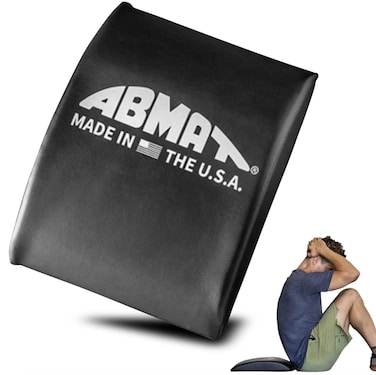 ABMAT Sit Up Mat The Original Abdominal and Core Trainer Mat for Full Range of Motion Sit ups Crunches and Ab Workouts Black Vinyl