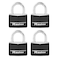 Master Lock 141Q Covered Aluminum Keyed Padlock 4 Pack Black