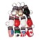 Ringside mens keyring Red mini US
