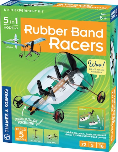 Thames  Kosmos  Rubber Band Racers Kit  Science Kit  Includes Color Education Manual  Science Toy for Kids 8Green