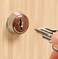 FJM Security 1481BMKA High Security Pagoda Lock with 78 Cylinder and Chrome Finish Keyed Alike