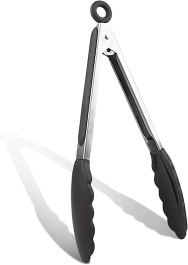 Kitchen TongsSilicone Tongs for Cooking Stainless Steel Nonstick Kitchen Clips for BBQ Cooking Food Delivery9 inches