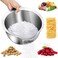 Rice Washer Strainer Bowl  4in1 Washing Bowl for Quinoa Stainless Steel Rinser With Side Drainers Small Colander for Cleaning Fruits Vegetables and Beans  Versatile Kitchen Tool