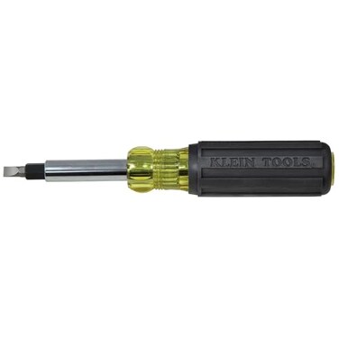 Klein Tools 32557 MultiBit Screwdriver  Nut Driver Heavy Duty 10in1 with Interchangeable Shafts and Ph Sl Sq Hex Bits and Nut Drivers