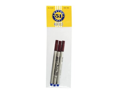 Retro 51 Tornado Rollerball Refill Blue  Smooth Writing Capless Refill 3Pack Vibrant Blue Ink Fits Tornado Pens