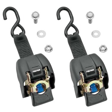 Fulton 2060266 2 x 43 Brass Transom Retractable Ratchet Tie Down