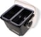 San Jamar Mini Dome Condiment Bar 2 Compartnment with Dome Lid for Kitchen Bar And Restaurants Plastic 1 Quart Black