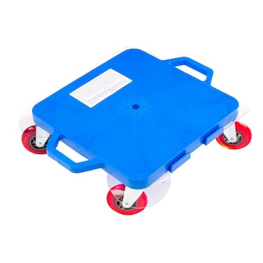 Cosom Scooter Board 16 Inch Premium Sit  Scoot Board With 4 Inch NonMarring Performance Wheels Double Race Bearings  Safety Handles Physical Education Class Equipment Blue