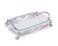 Arthur Court Metal Pyrex Glass Casserole Dish Holder Rustic Antler Pattern Sand Casted in Aluminum with Artisan Quality Hand Polished Design TarnishFree 21 inch Long 3 Quart Removable Dish Included