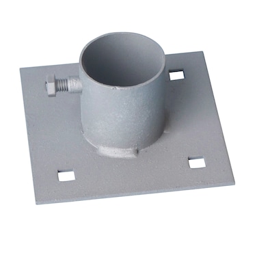 Dock Edge Stationary Dock Base Plate Hardware Galvanized 5 x 5 Silver 2 x 6