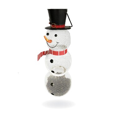 BACKYARD EXPRESSIONS PATIO  HOME  GARDEN Backyard Expressions  Whimsical Snowman Bird Feeders for Outside Featuring Solar Light  Bonus Ebook and Bird Attraction Audio Included White 904815